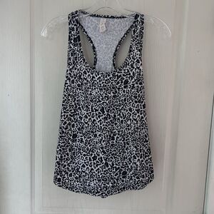 Balance Collection Black & Gray Leopard Racerback Tank Top Size XS